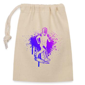 Cool Running Inspiration - Closable cotton gift bag (14x20cm) - nature - Front