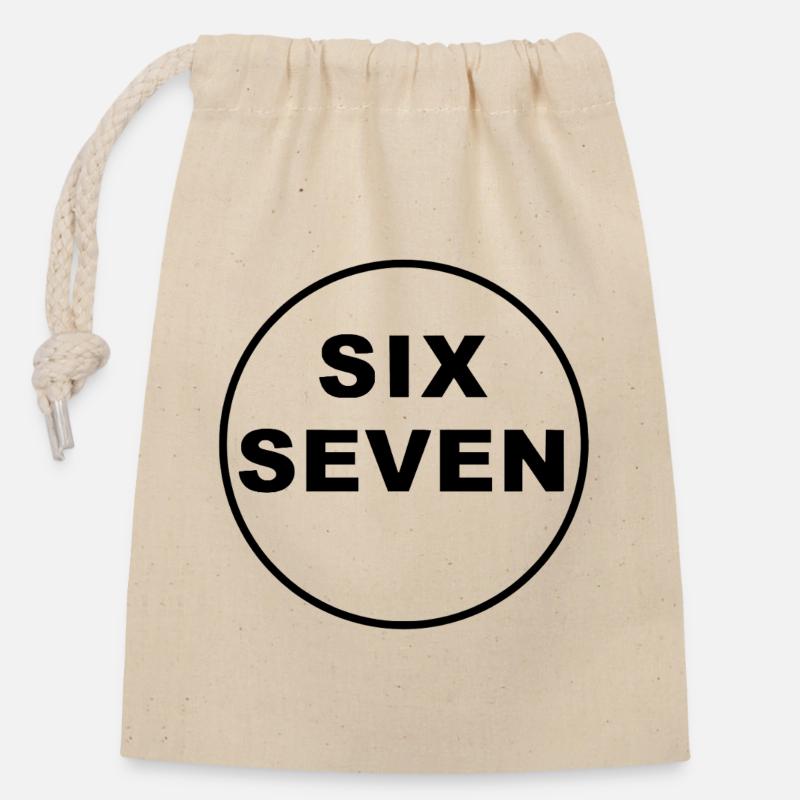 Six Seven Trend - Closable cotton gift bag (14x20cm) - nature