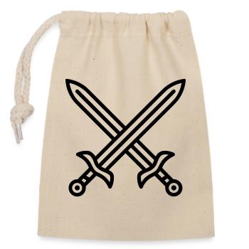 Sword Combat - Closable cotton gift bag (14x20cm) - nature - Front