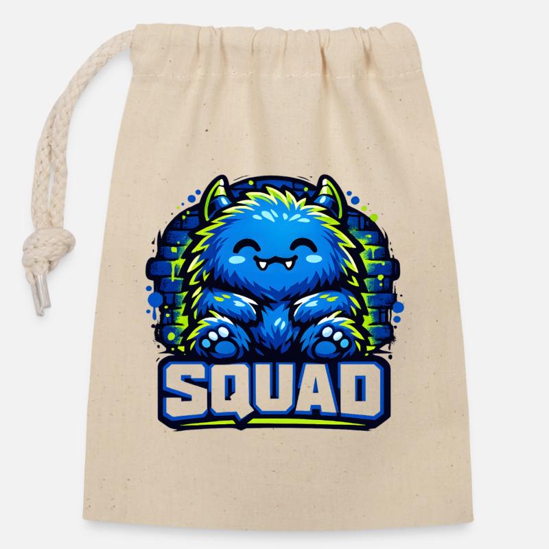 Blue Monster Squad Logo - Closable cotton gift bag (14x20cm) - nature