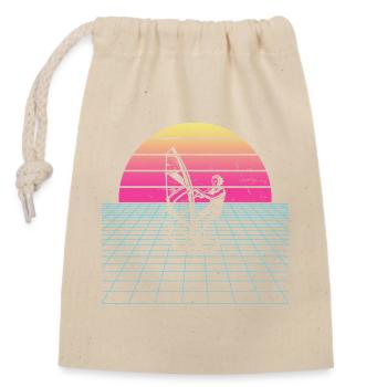 Déclaration pour tous les planchistes à voile - Sac cadeau en coton avec cordon (14 x 20 cm) - nature - Devant