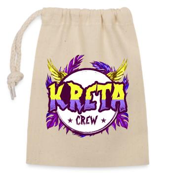 Kreta Crew Bunt - Verschließbarer Geschenkbeutel aus Baumwolle (14x20cm) - Natur - Vorne