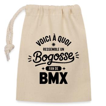 BMX Bogosse Sports Fan BMX Radfahrrad - Verschließbarer Geschenkbeutel aus Baumwolle (14x20cm) - Natur - Vorne
