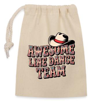 Awesome Line Dance Team - Verschließbarer Geschenkbeutel aus Baumwolle (14x20cm) - Natur - Vorne