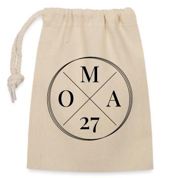 Grandma 2027 - Closable cotton gift bag (14x20cm) - nature - Front