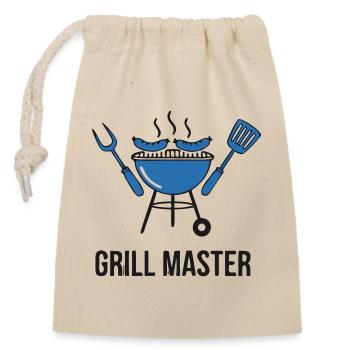 Papa du vrai Maître du Grill - Sac cadeau en coton avec cordon (14 x 20 cm) - nature - Devant