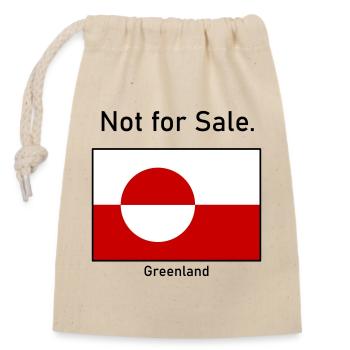 Non à vendre - Drapeau du drapeau du Groenland de Grönland - Sac cadeau en coton avec cordon (14 x 20 cm) - nature - Devant