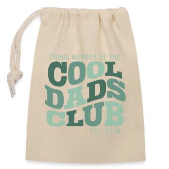 Club des papas cool - Cadeau de la fête des pères des papas - Sac cadeau en coton avec cordon (14 x 20 cm) - nature - Devant
