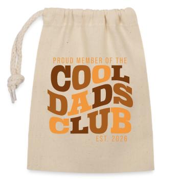 Cool Dads Club - Dad 2026 Gift - Closable cotton gift bag (14x20cm) - nature - Front