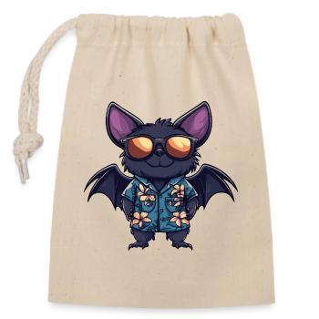 Bat Comic Holiday - Sac cadeau en coton avec cordon (14 x 20 cm) - nature - Devant