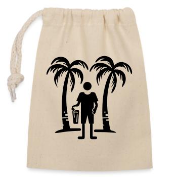 Palmiers symboles du parti - Sac cadeau en coton avec cordon (14 x 20 cm) - nature - Devant