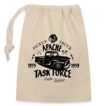 Apache Pick Up Truck - Closable cotton gift bag (14x20cm) - nature - Front