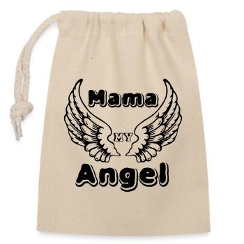 Mama Angel Mutter Muttertag Liebe Geschenk - Verschließbarer Geschenkbeutel aus Baumwolle (14x20cm) - Natur - Vorne