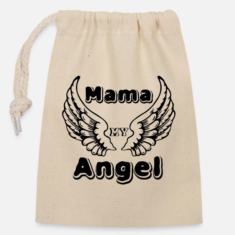 Mama Angel Mutter Muttertag Liebe Geschenk - Verschließbarer Geschenkbeutel aus Baumwolle (14x20cm) - Natur