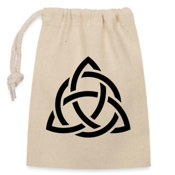 Celtic Knot - Verschließbarer Geschenkbeutel aus Baumwolle (14x20cm) - Natur - Vorne