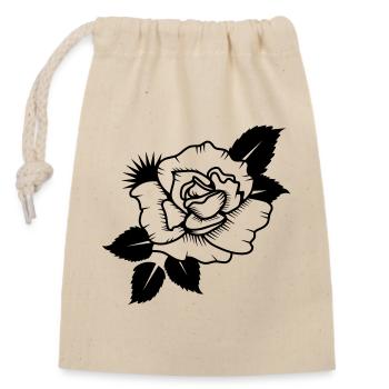 A Rose Dessiné - Sac cadeau en coton avec cordon (14 x 20 cm) - nature - Devant