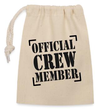 MEMBRE OFFICIEL DE L’ÉQUIPAGE - Sac cadeau en coton avec cordon (14 x 20 cm) - nature - Devant