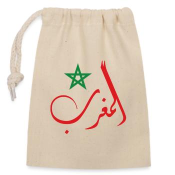 Le Royaume du Maroc - Sac cadeau en coton avec cordon (14 x 20 cm) - nature - Devant