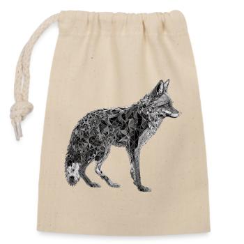 À: - Sac cadeau en coton avec cordon (14 x 20 cm) - nature - Devant