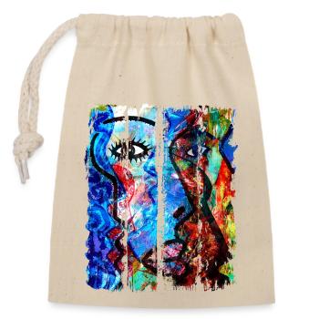art digitalart graphicdesign vectoriel art graphiques - Sac cadeau en coton avec cordon (14 x 20 cm) - nature - Devant