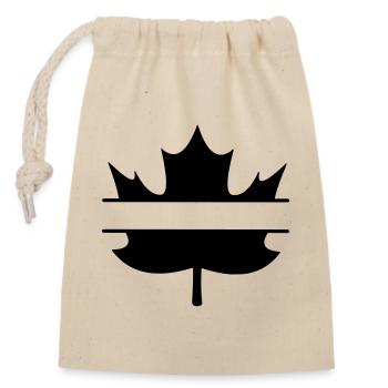 Maple leaf canada middle space released - Closable cotton gift bag (14x20cm) - nature - Front