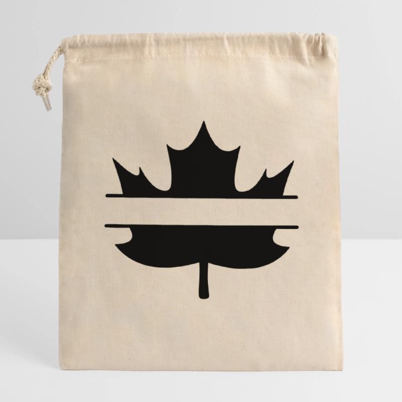Lancement de l’espace intermédiaire de Maple Leaf Canada Sac cadeau en coton avec cordon (14 x 20 cm)