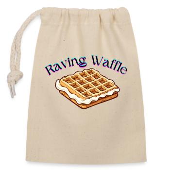 Raving Waffle Party - Closable cotton gift bag (14x20cm) - nature - Front