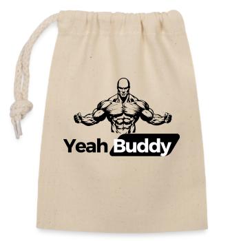 Yeah Buddy - Verschließbarer Geschenkbeutel aus Baumwolle (14x20cm) - Natur - Vorne