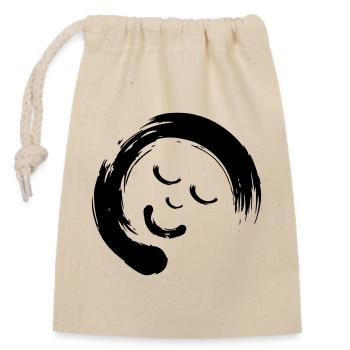 Sleep meditation from the series Ensie face - Closable cotton gift bag (14x20cm) - nature - Front