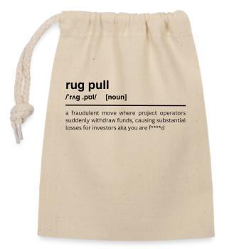 rug pull - Verschließbarer Geschenkbeutel aus Baumwolle (14x20cm) - Natur - Vorne