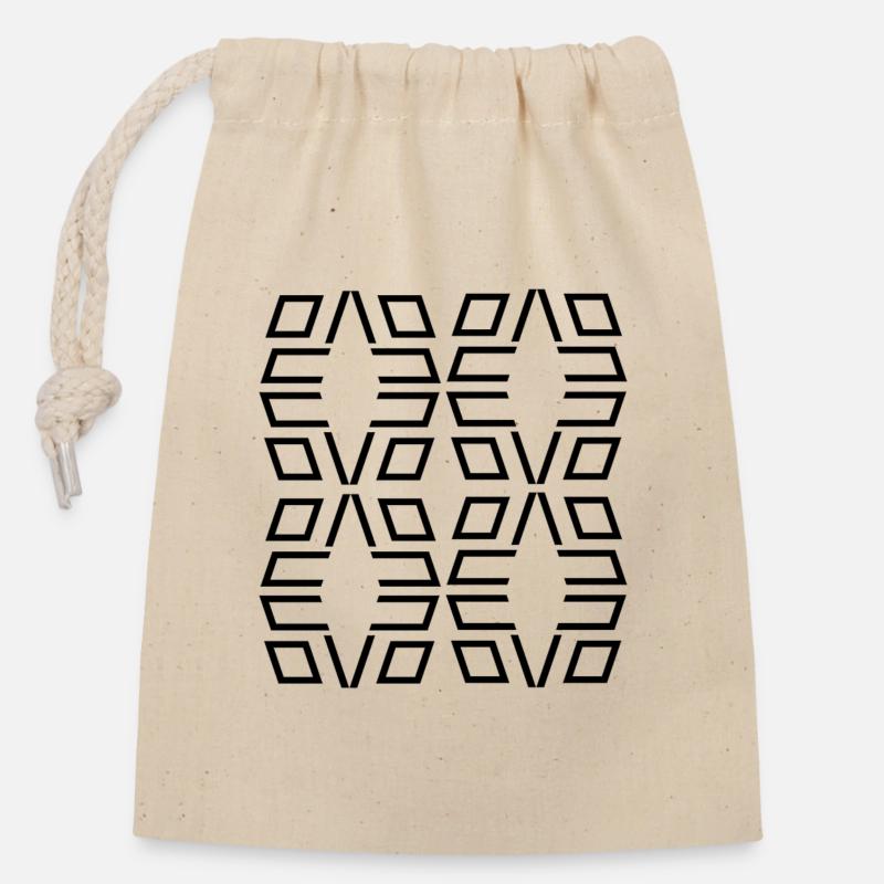 Forme unique - Sac cadeau en coton avec cordon (14 x 20 cm) - nature