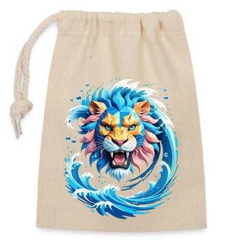 of the Waves - Closable cotton gift bag (14x20cm) - nature - Front