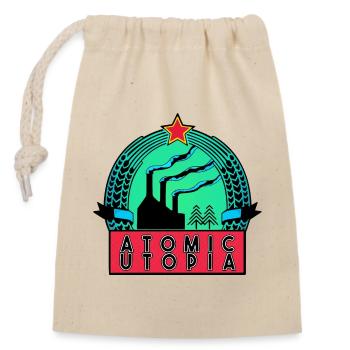 Atomic Utopia - Colour Emblem - Closable cotton gift bag (14x20cm) - nature - Front