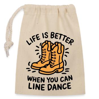 L’amour western sur la piste de danse - Sac cadeau en coton avec cordon (14 x 20 cm) - nature - Devant
