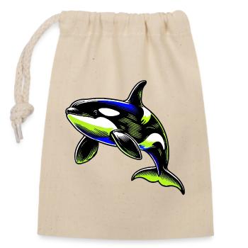 Killer whale - Closable cotton gift bag (14x20cm) - nature - Front