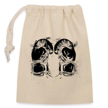 Gants de kickboxing - Sac cadeau en coton avec cordon (14 x 20 cm) - nature - Devant