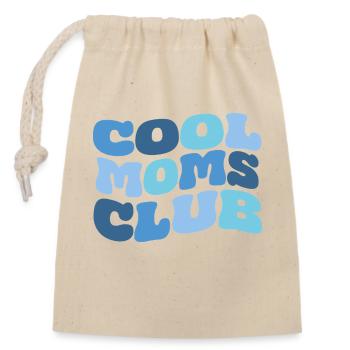 Club des mamans cool - Sac cadeau en coton avec cordon (14 x 20 cm) - nature - Devant