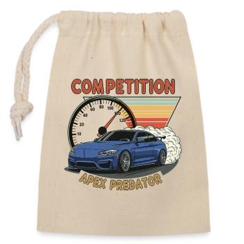 Competition Drift Car - Closable cotton gift bag (14x20cm) - nature - Front