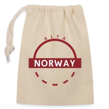 Bague emblème Alta Norway - Sac cadeau en coton avec cordon (14 x 20 cm) - nature - Devant
