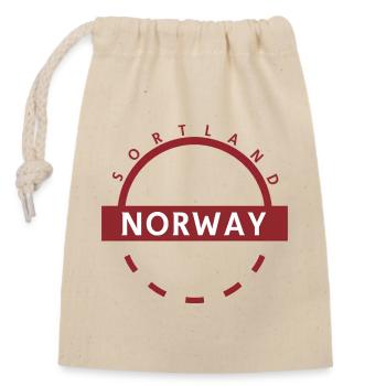 Emblème de Norvège Sportland - Sac cadeau en coton avec cordon (14 x 20 cm) - nature - Devant