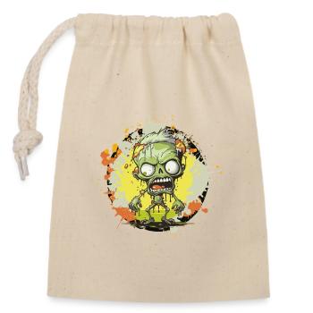  Zombie Splatter Cartoon - Verschließbarer Geschenkbeutel aus Baumwolle (14x20cm) - Natur - Vorne