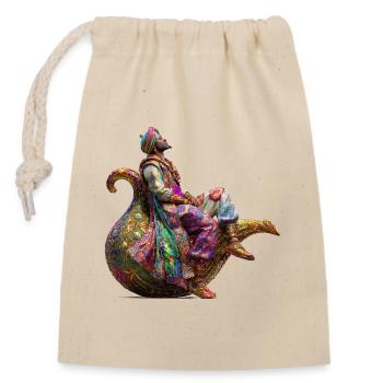 The Ghost from the Lamp, Kaleidoscope Robe - Closable cotton gift bag (14x20cm) - nature - Front