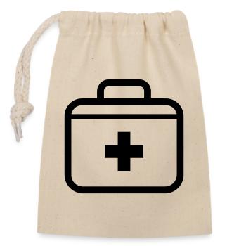 First aid kit - Closable cotton gift bag (14x20cm) - nature - Front