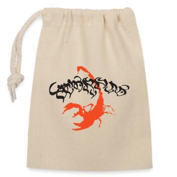 Scorpion - Sac cadeau en coton avec cordon (14 x 20 cm) - nature - Devant