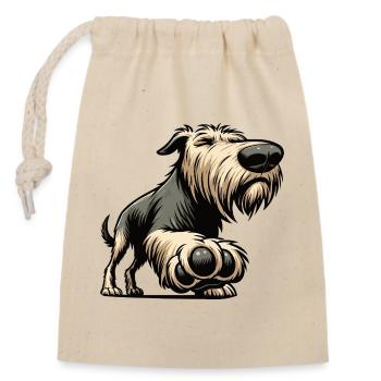 Irischer Wolfshund Wolfshundbesitzer Wolfshundfan - Verschließbarer Geschenkbeutel aus Baumwolle (14x20cm) - Natur - Vorne