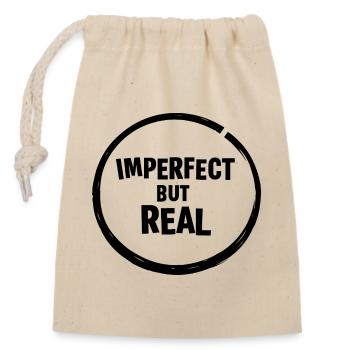Silhouette de nuit Forme minimale - Sac cadeau en coton avec cordon (14 x 20 cm) - nature - Devant