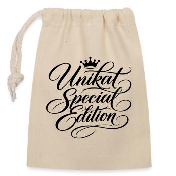 Unique Special Edition - Closable cotton gift bag (14x20cm) - nature - Front