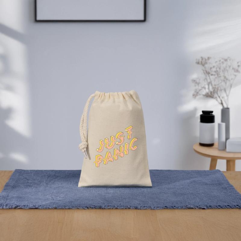 Just Basic 3D Retro Typo Closable cotton gift bag (14x20cm)