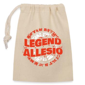 Man Allesio - Sac cadeau en coton avec cordon (14 x 20 cm) - nature - Devant