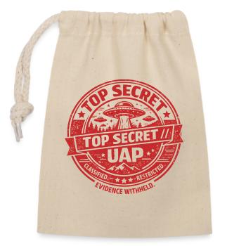 TOP SECRET UAP EVIDENCE WITHHELD. - Verschließbarer Geschenkbeutel aus Baumwolle (14x20cm) - Natur - Vorne